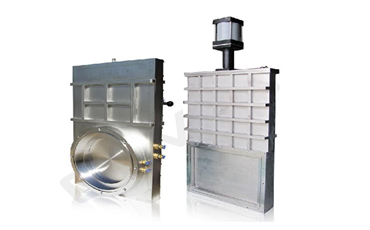 Шиберный клапан для высокого вакуума с жидкостным охлаждением(ручной/пневматический)