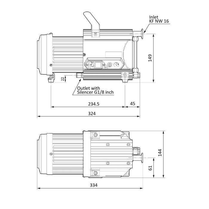 Диафрагменные вакуумные насосы XDD1